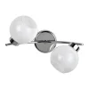 Applique Bolle 2 luci 34x14,5 cm bianco/cromo