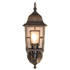 Applique da esterno up in alluminio Volturno E27 IP44 H 41 cm
