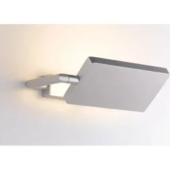 Applique LED da parete Book grigia 1300 lm 17x26x25 cm