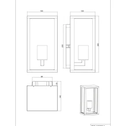 Applique per esterni Trio Garonne 1xE27 max. 60 W antracite