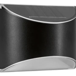 Applique solare LED Nero 2 pz