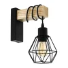 Applique Townshend 14x24 cm nero - marrone