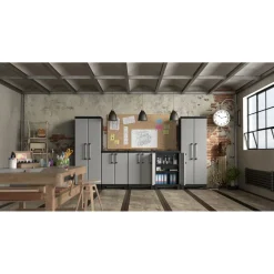 Armadio alto in plastica Keter Detroit Grigio chiaro 182x65x45 cm