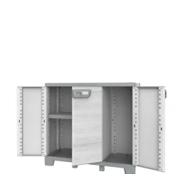 Armadio basso da esterno 3 ante Sequoia in plastica 102x39x94 cm