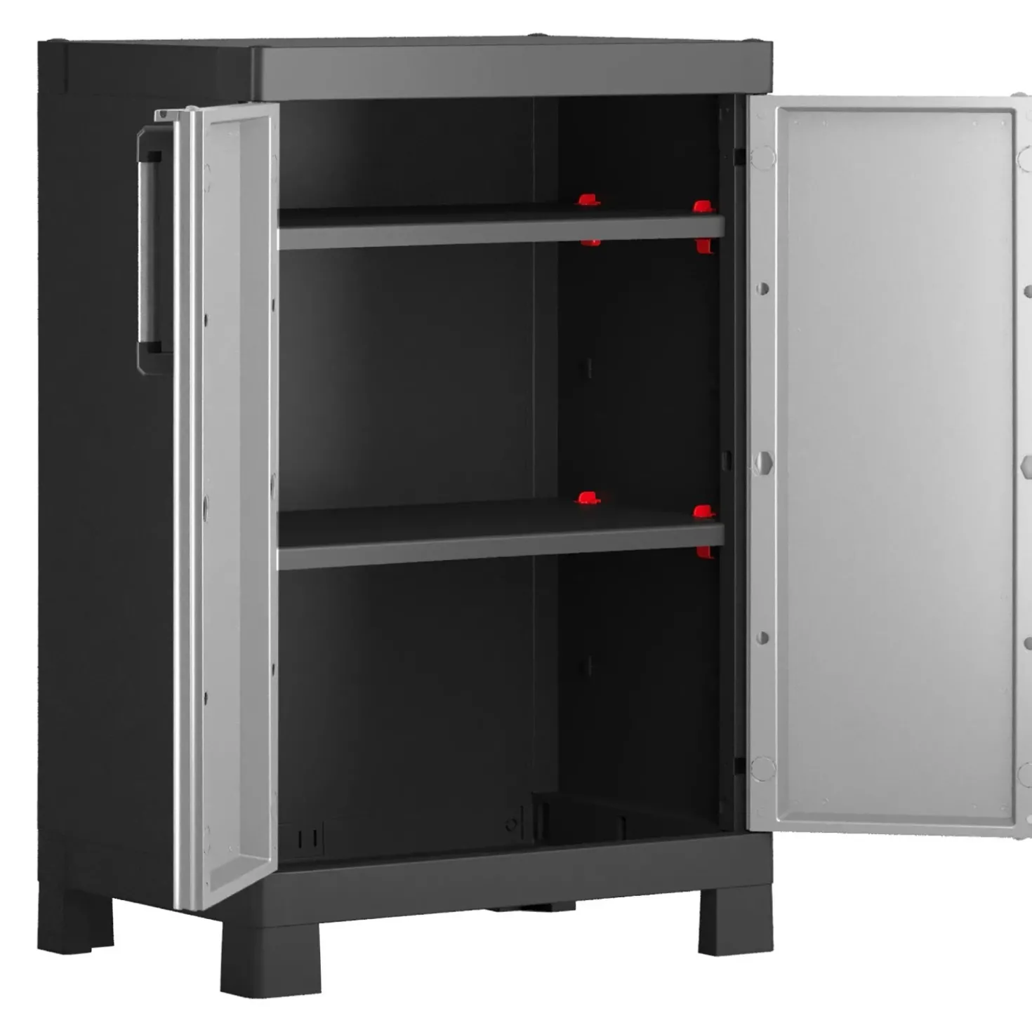 Armadio basso in plastica Keter Detroit Grigio chiaro 97x65x45 cm