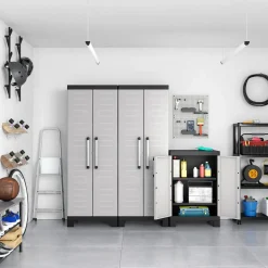 Armadio basso in plastica Keter Detroit Grigio chiaro 97x65x45 cm