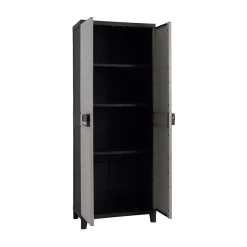 Armadio da esterno alto 3 ripiani in plastica 66x40xH172 cm
