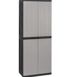 Armadio da esterno alto Bios Midi in plastica 2 ante 3 ripiani 65x37x165 cm