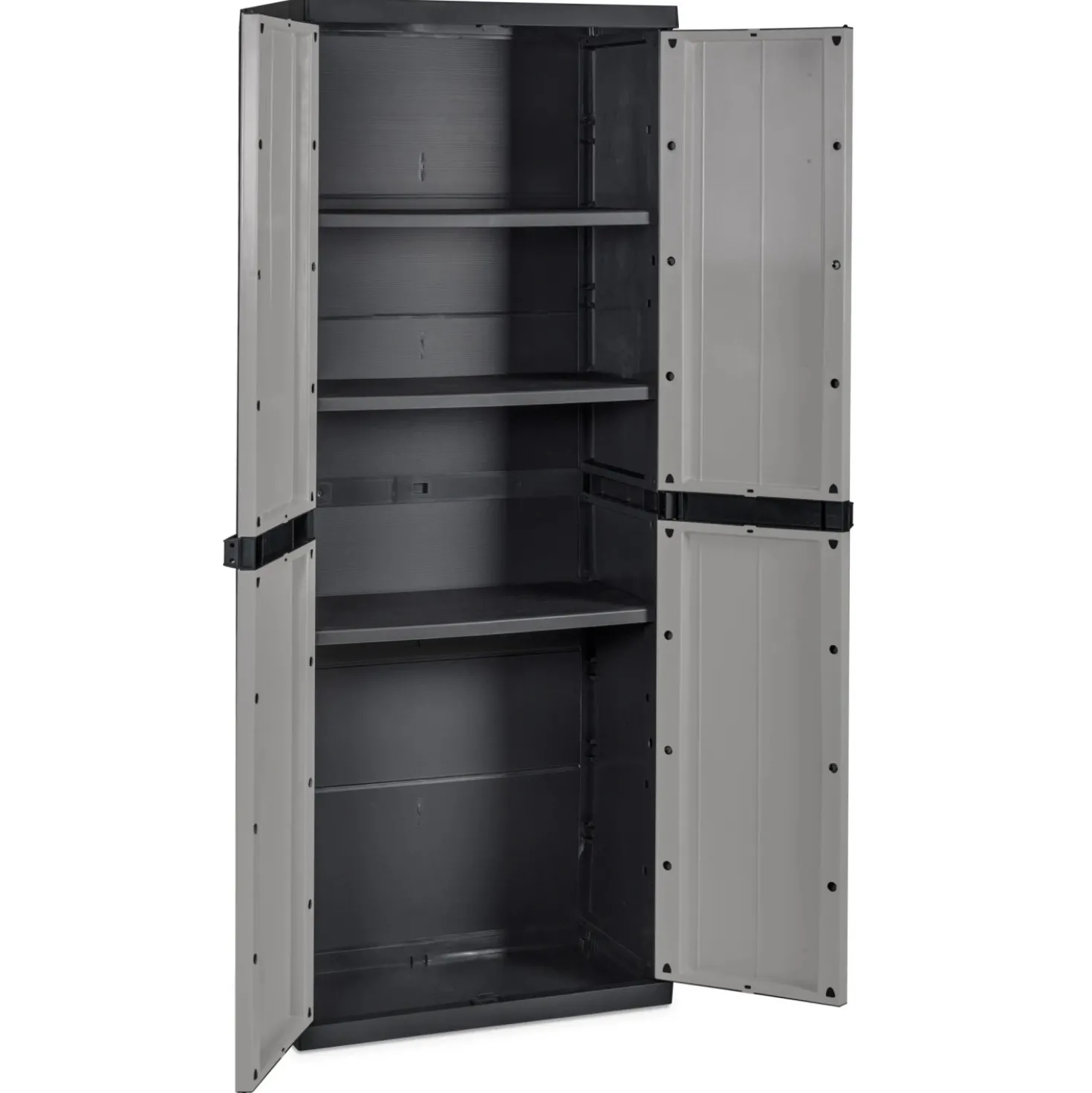 Armadio da esterno alto Bios Midi in plastica 2 ante 3 ripiani 65x37x165 cm