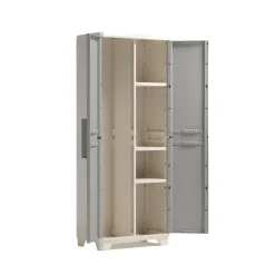Armadio da esterno alto Linear Wood in plastica portascope P 10 kg 173x68x39 cm