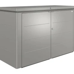 Armadio da esterno basso Biohort HighBoard 200x84x127 cm grigio quarzo