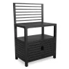 Armadio da esterno basso in alluminio antracite 90x56x141 cm
