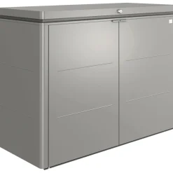 Armadio da esterno basso Biohort HighBoard 160x70x118 cm grigio quarzo