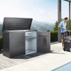 Armadio da esterno basso Biohort HighBoard 160x70x118 cm grigio scuro