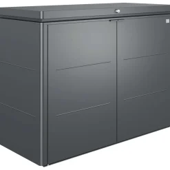 Armadio da esterno basso Biohort HighBoard 160x70x118 cm grigio scuro