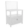 Armadio da esterno basso in alluminio bianco 90x56x141 cm