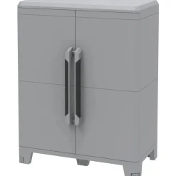 Armadio da esterno basso Transforming 2 in plastica 1 ripiano 78x43,6x101,6 cm