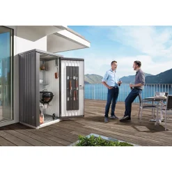 Armadio da esterno Biohort 93x83 cm grigio scuro metallizzato