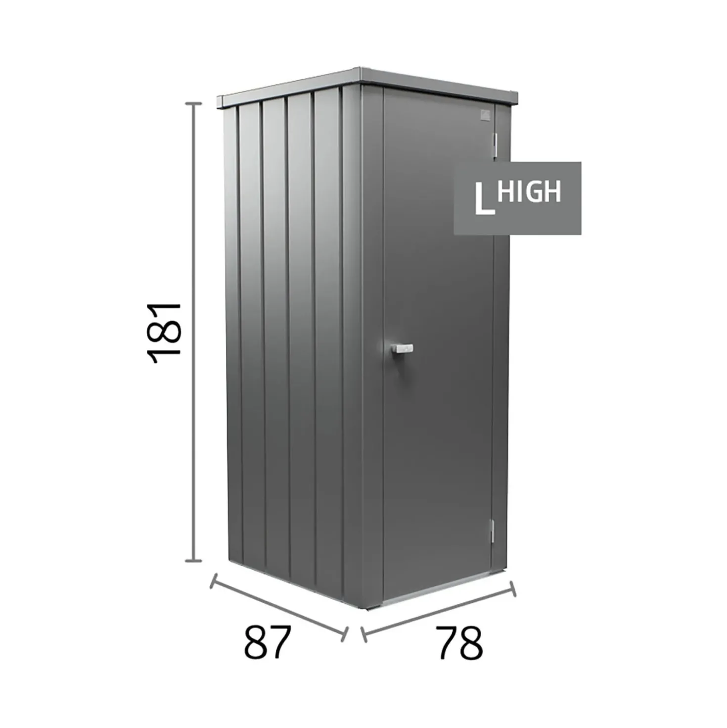 Armadio da esterno Biohort Julia taglia L High grigio scuro metallizzato