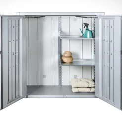 Armadio da esterno Biohort Romeo 140x132x87 cm argento