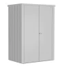 Armadio da esterno Biohort Romeo 181x132x87 cm argento metallizzato