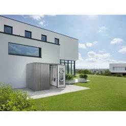 Armadio da esterno Biohort L 230 cm grigio quarzo metallizzato