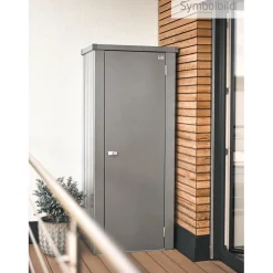 Armadio da esterno Biohort Julia taglia L High grigio quarzo metallizzato