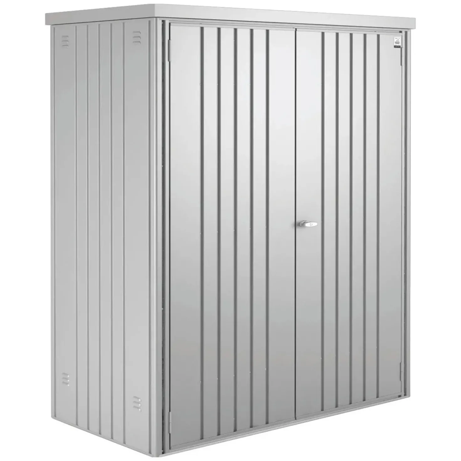Armadio da esterno Biohort 155x83 cm argento metallizzato