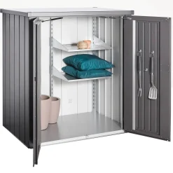Armadio da esterno Biohort Romeo 140x132x87 cm grigio scuro