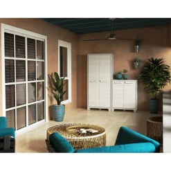 Armadio multispace Keter Maximo 80x44x182H cm grigio-bianco