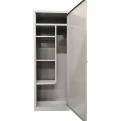 Armadio portascope 1 anta in metallo 60x40x167cm grigio