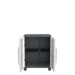 Armadio Terry a 2 ante con 1 ripiano modulabile grigio
