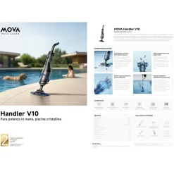 Aspiratore per piscina Mova Handler a batteria 4.200 LPH