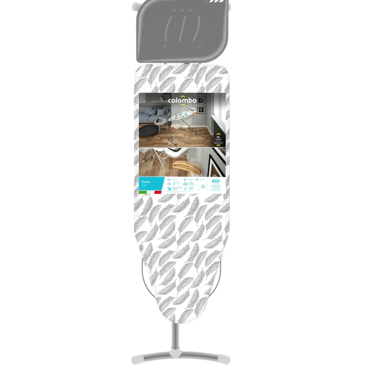 Asse da stiro Colombo Turbo 120x44 cm