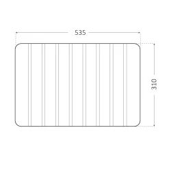 Asse per lavatoio in legno 54 x 31,5 cm