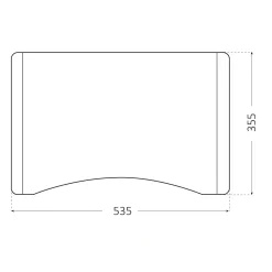 Asse per lavatoio in legno multistrato 53,5 x 34,8 cm