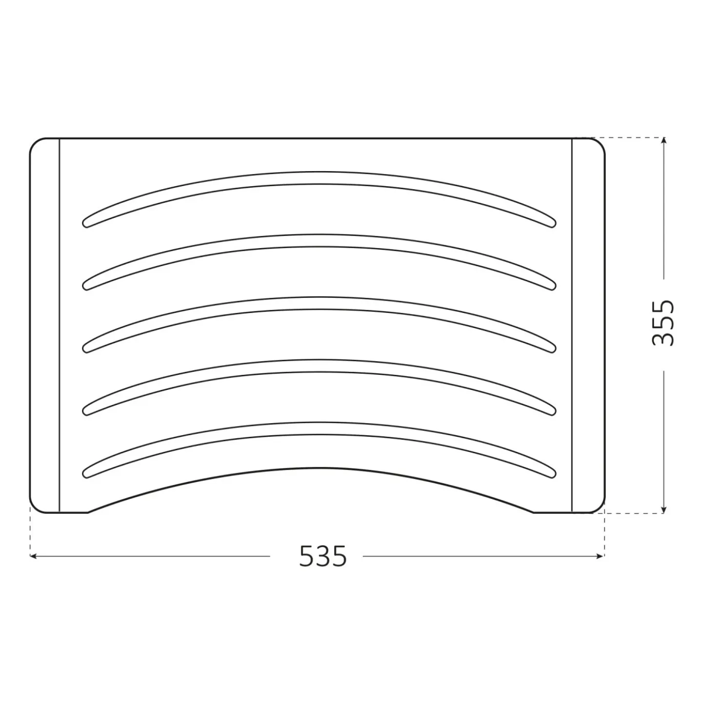 Asse per lavatoio in resina plastica 53,5 x 35,5 cm