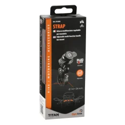 Attacco per manubrio Titan Strap multifunzione regolabile nero/grigio