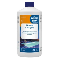 Attivatore di ossigeno per trattamento piscina senza cloro 1 lt