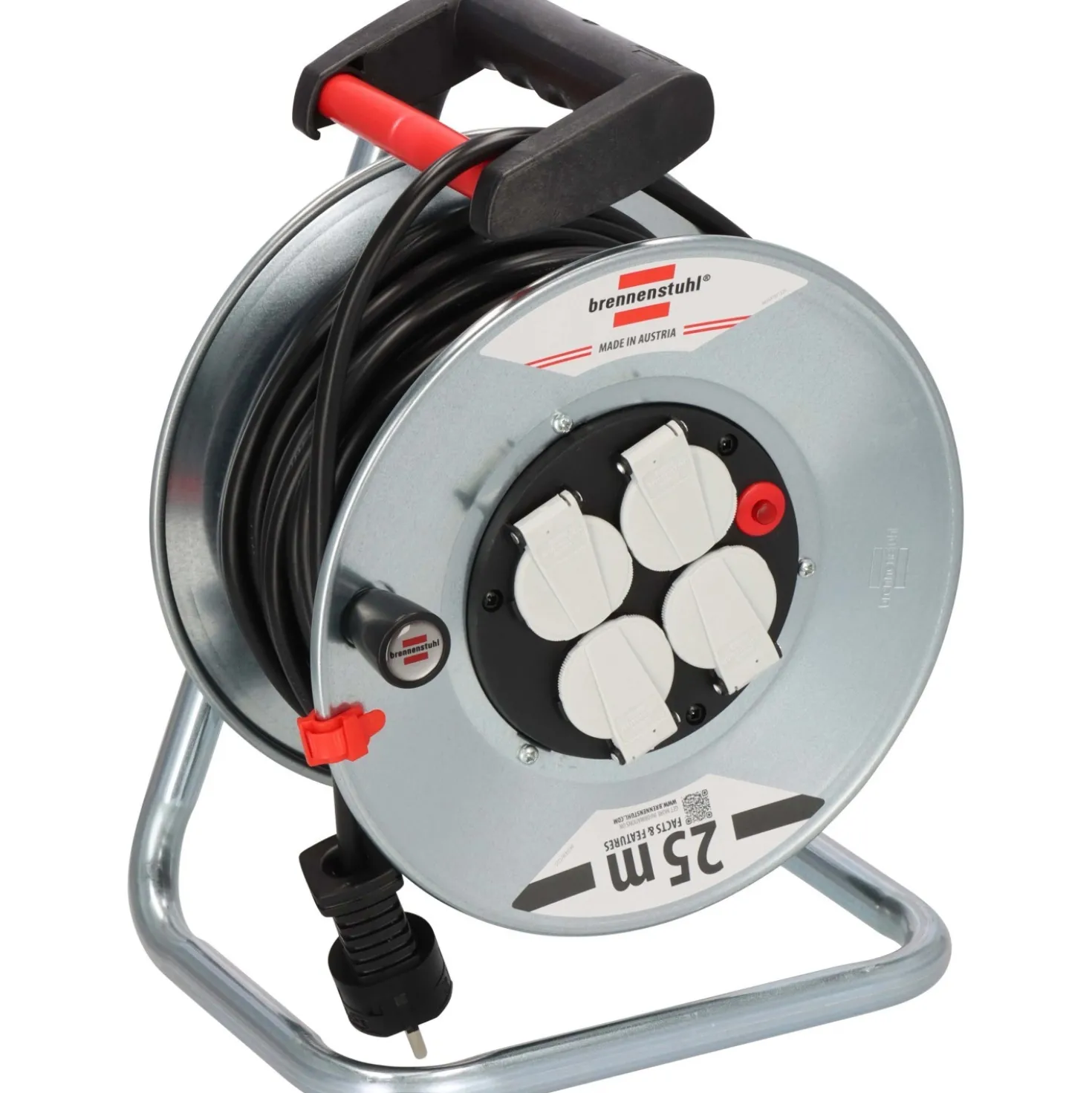Avvolgicavo 4 prese Garant brennenstuhl® tipo F 230V/16A 25m