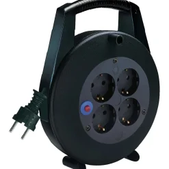Avvolgicavo 4 prese Vario Line brennenstuhl® L H05VV-F 3G1,5 nero 5m