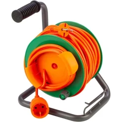 Avvolgicavo Mini H05VV-F 2x1,5 mm² 230 V con disgiuntore termico 15 m