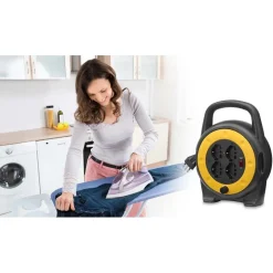 Avvolgicavo Vimar 10A 4 uscite universali 5m