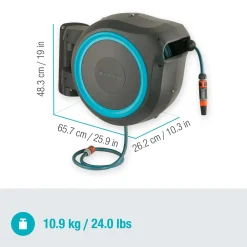 Avvolgitubo da parete automatico Rollup M/L Gardena tubo da 25 m Ø 13 mm
