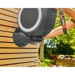 Avvolgitubo da parete automatico Rollup S Gardena tubo da 15 m Ø 11 mm