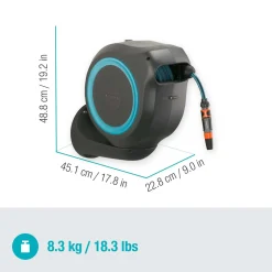 Avvolgitubo da parete automatico Rollup M Gardena tubo da 20 m Ø 11 mm