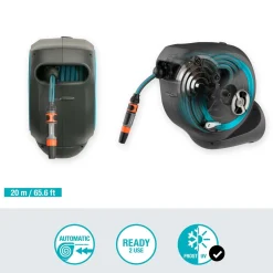 Avvolgitubo da parete automatico Rollup M Gardena tubo da 20 m Ø 11 mm