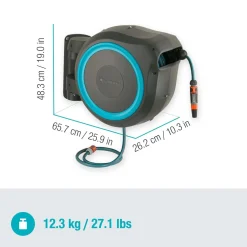 Avvolgitubo da parete automatico Rollup L Gardena tubo da 30 m Ø 13 mm