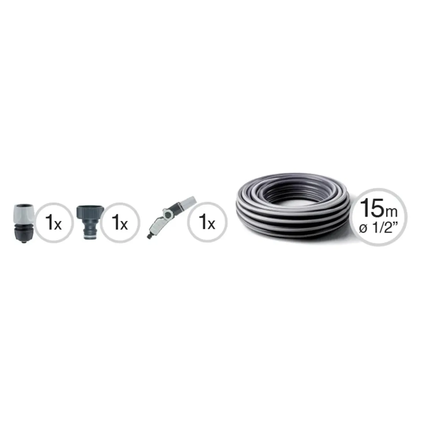 Avvolgitubo portatile G.F. "Mini concept Ready 15" kit grigio