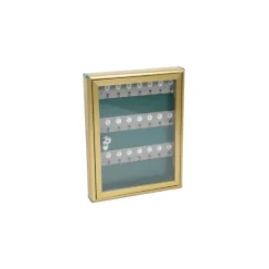 Bacheca portachiavi in alluminio 24 ganci 370x390x40 mm bronzo